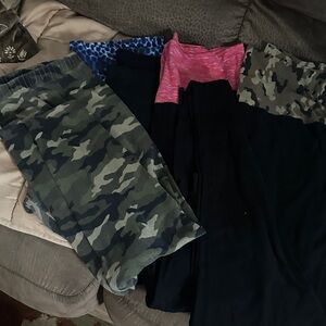 Hype Black, Camo & Pink Active Leggings Trio